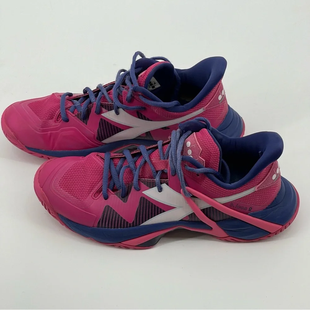 DIADORA B. ICON 2 WOMENS ATHLETIC SHOES SZ 9 ,  GOOD CONDITION, PREOWNED